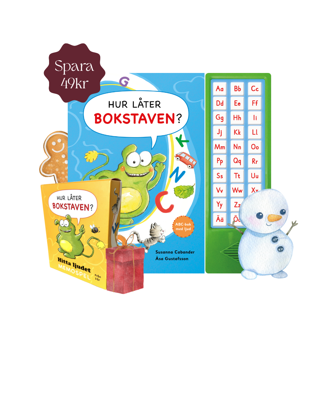 Julklapp barn läsinlärning - pedagogiskt paket med bokstäver och ljud